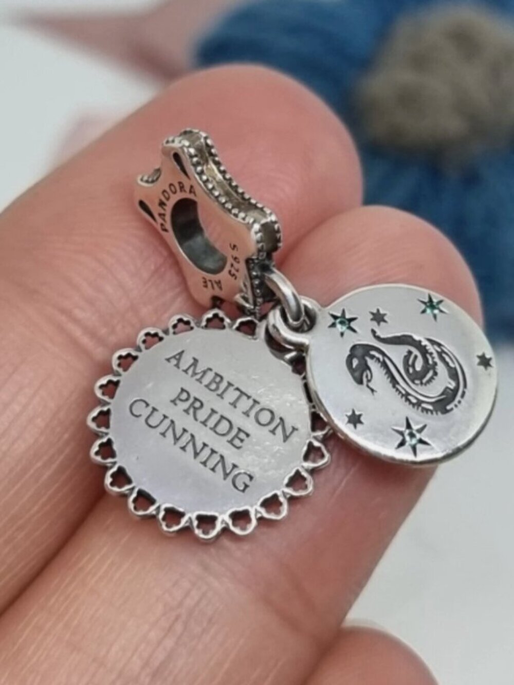 New Pandora S925 ALE Harry Potter Slytherin Dangle Charm